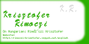 krisztofer rimoczi business card